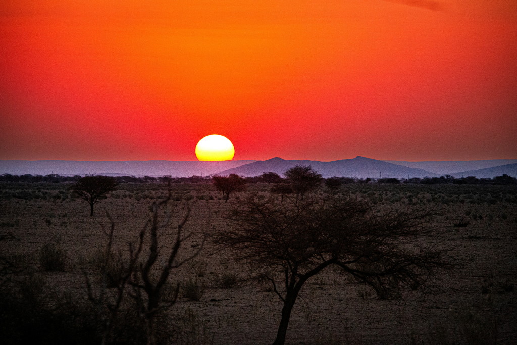 Sonnenuntergang in der Namib